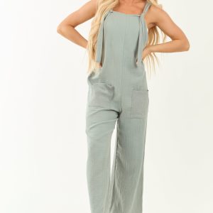 Juniper Front Tie Straps Wide Leg Jumpsuit